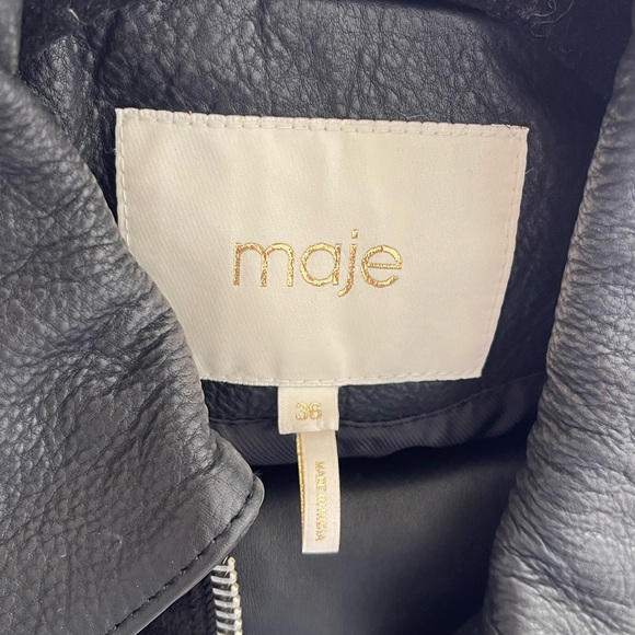 Maje Leather Jacket and skirt Size 36 - Picture 5 of 9